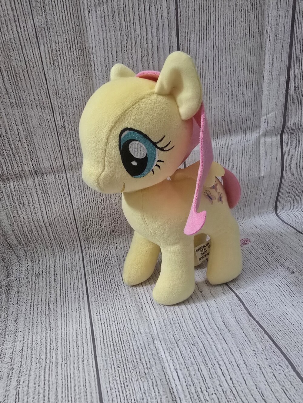 My Little Pony FLUTTERSHY Yellow Pink Butterflies 10" Soft Plush Toy Hasbro